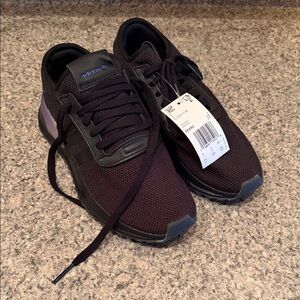 Adidas Dark Purple and Black Running Shoes Size 39 1/3